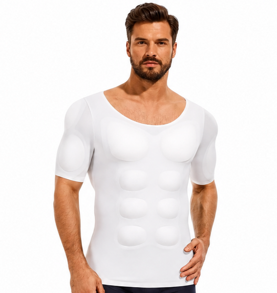 Men’s Muscle Fit Compression T-Shirt – Invisible Body Shaper & Slimming Undershirt